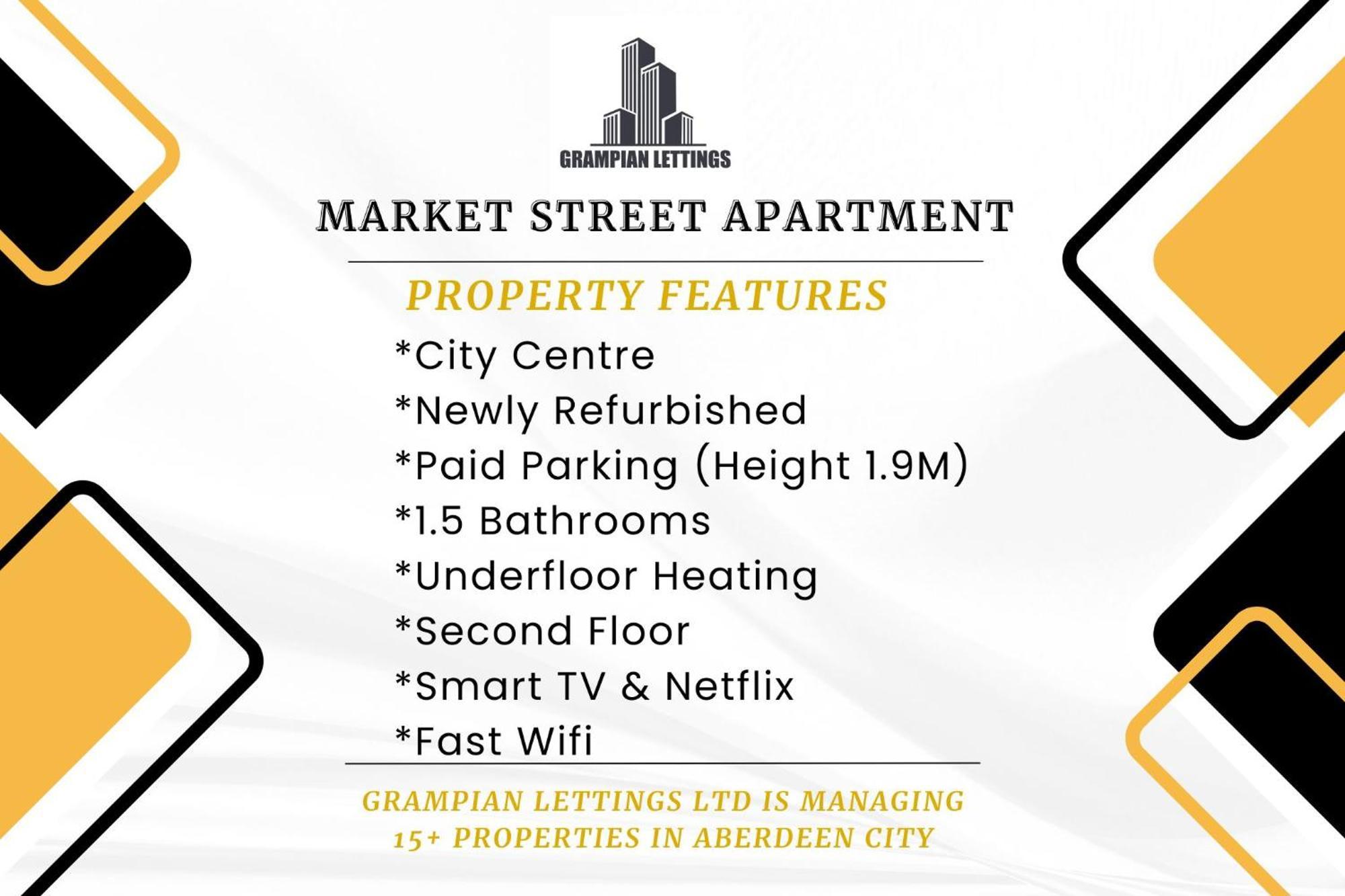 Market Street Apartments ✪ Grampian Lettings Ltd أبردين المظهر الخارجي الصورة